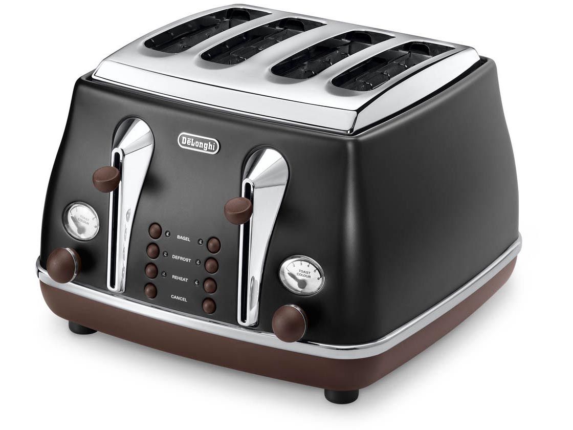 Delonghi 4 Slice Icona Vintage Toaster CTOV2001.BK Buy Online in