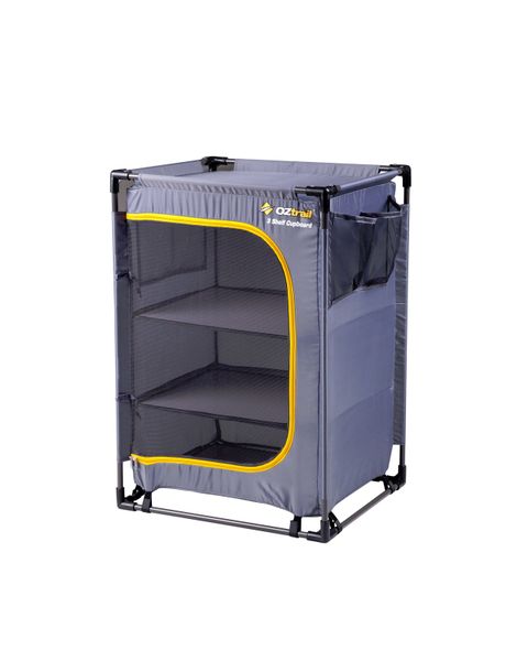 OZtrail - 3 Shelf Camp Cupboard - Grey