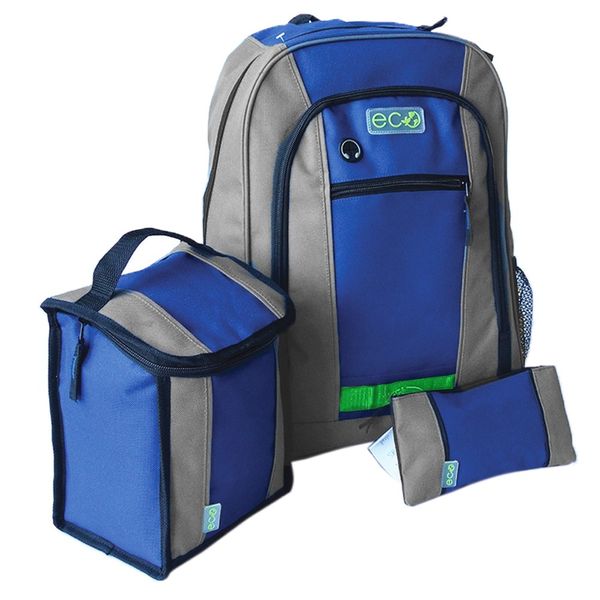 Eco 3 in 1 school back pack/lunch cooler and pencil case