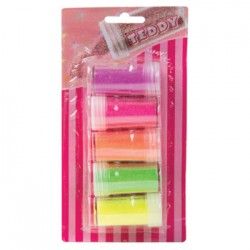 Teddy Glitter Shaker - Assorted Pastel Colours