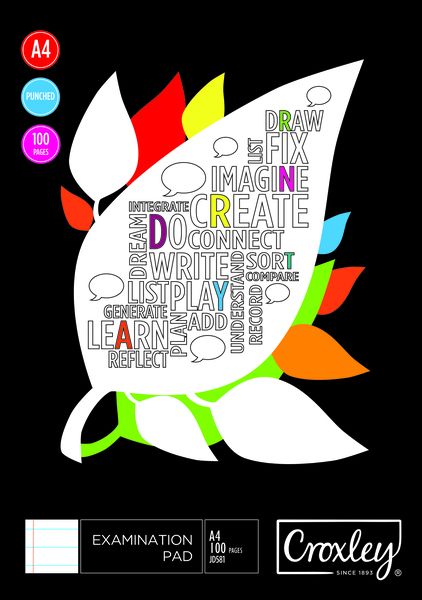 Croxley JD581 F&amp;M 100 Sheet Punched &amp; Ruled Examination Pad (Pack of 10)