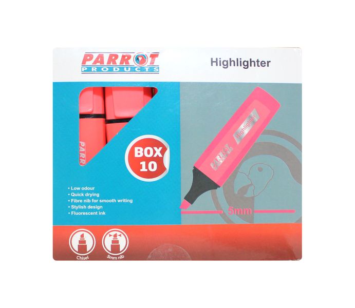 Parrot Marker Highlighter Box 10 - Pink