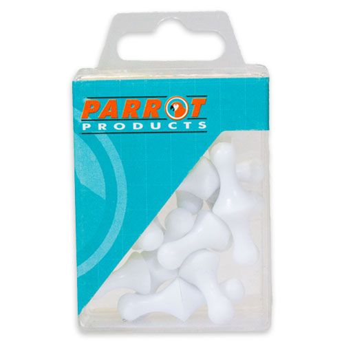 Parrot Products Magnet Map Pins (25 Box - Size:16mm - White)