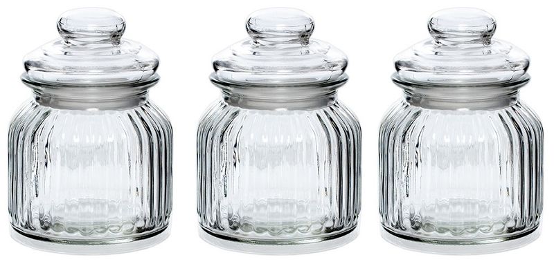 Maxwell &amp; Williams - 650ml Glass Candystore Canister - Set of 3