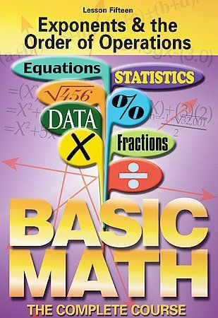 Basic Math: The Complete Course - Lesson 15: Exponents and the Order of Operations - (Region 1 Import DVD)