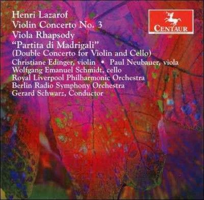 Christine Edinger - Lazarof: Violin Cto No 3 Viola Rhapsod (CD)