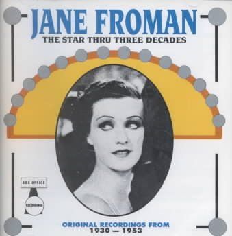 Jane Froman - Jane Froman - 30's - 60's (CD)