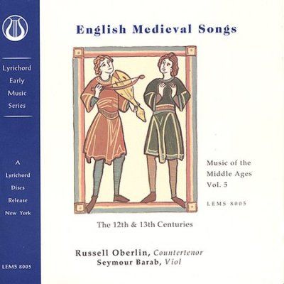 Russell Oberlin - English Medieval Songs (CD)