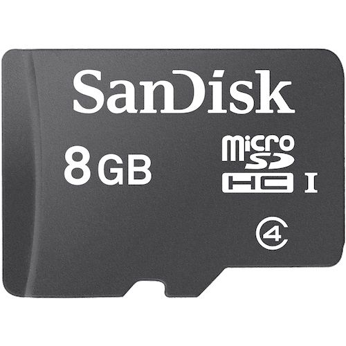 SanDisk 8GB MicroSDHC Class 4 Memory Card