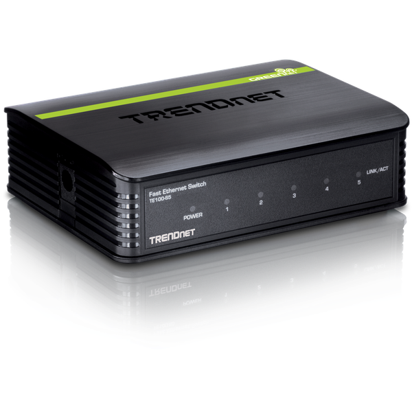 TRENDnet 5-Port 10/100Mbps Switch (Plastic)