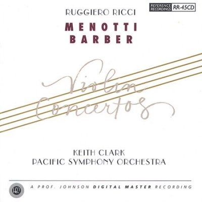 Menotti/Barber:Violin Ctos. - (Import CD)
