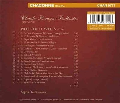 Balbastre:Pieces De Clavecin - (Import CD)