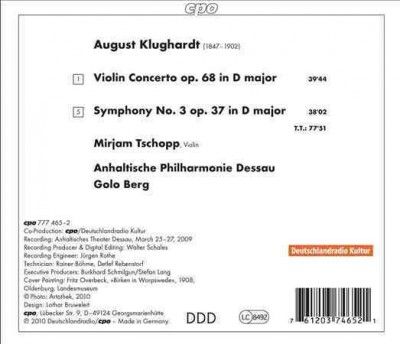 Anhaltische Philharm - Klughardt: Symphony No 3 Violin Cto (CD)