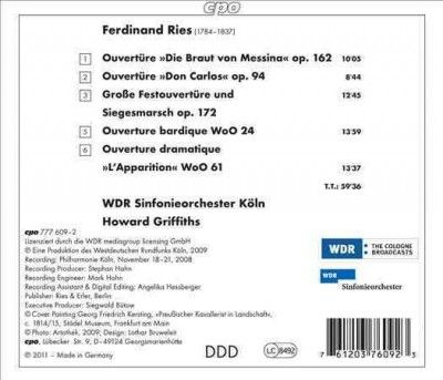 Wdr Sinfonieorcheste - Ries: Concert Overtures (CD)
