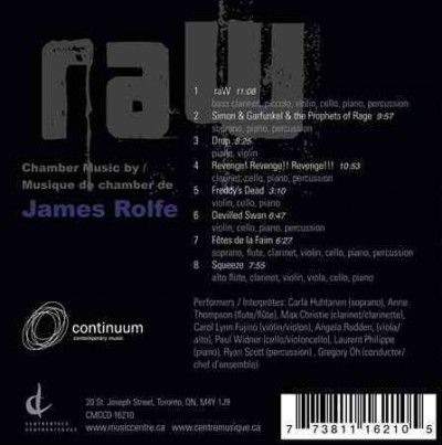 Continuum Contempora - Rolfe: Raw (CD)