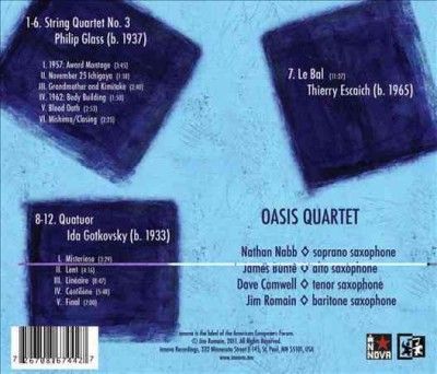 Oasis Quartet - Oasis Qt Plays Glass Gotkovsky Escaic (CD)