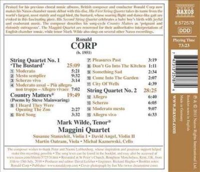 Ronald Corp: String Quartets (CD / Album)