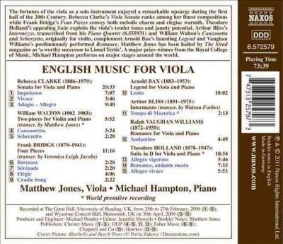 English Music For Viola (CD)