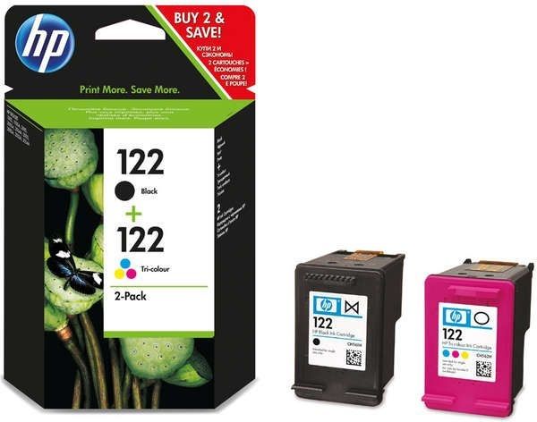 HP 122 Black &amp; Tri-Colour Ink Cartridges Combo Pack