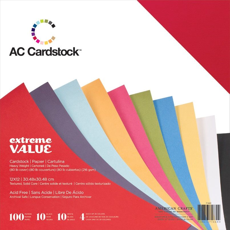 American Craft Cardstock Value Pack - 100 Sheets | Shop Today. Get it ...
