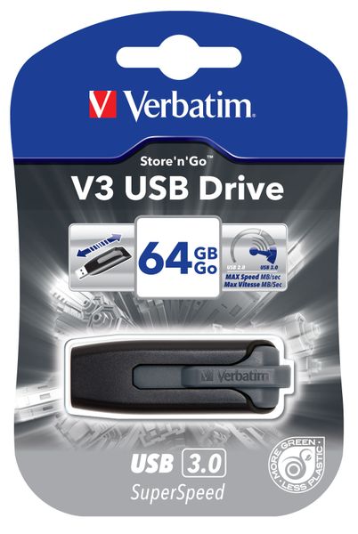 Verbatim Store 'n Go V3 64GB USB3.0 - Grey