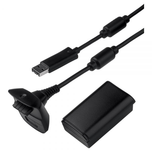 Play and Charge Kit Black (Xbox 360)