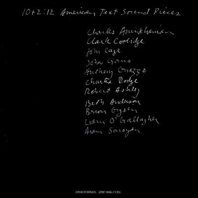 Various - 10 2 : 12 American Text Sound Piecees (CD)
