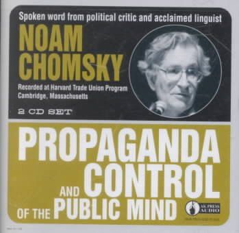 Noam Chomsky - Propaganda &amp; Control Of The Public Mi (CD)