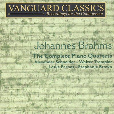 Alexander Schneider - Brahms: Piano Quartets (CD)