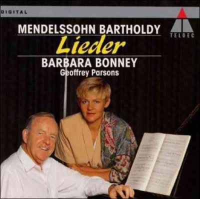 Bonney/parsons - Mendelssohn: Lieder (CD)