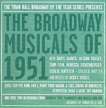 Various - Broadway Musicals Of 1951 (CD)