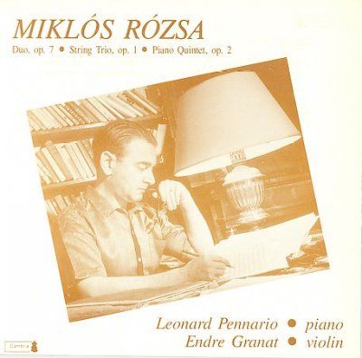Endre Granat - Rozsa: Duo Op 7/trio Serenade/piano Qu (CD)