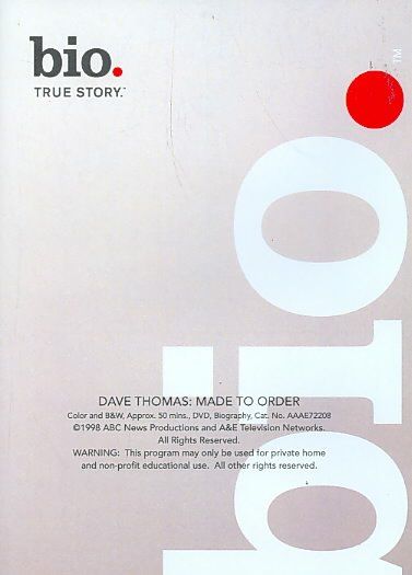 Dave Thomas:Made to Order - (Region 1 Import DVD)
