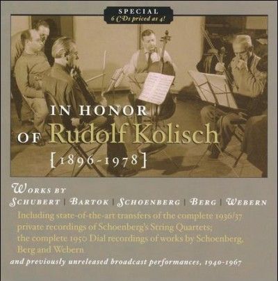 Kolisch Quartet - In Honor Of Rudolf Kolisch (CD)