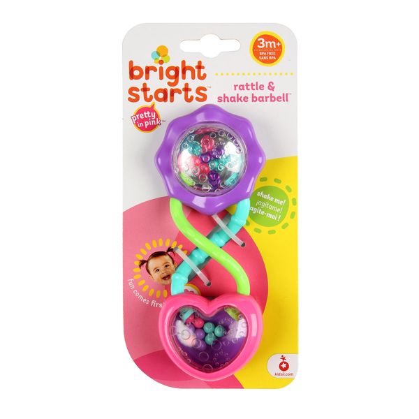 Kids II - Barbell Rattle - Pink + Purple