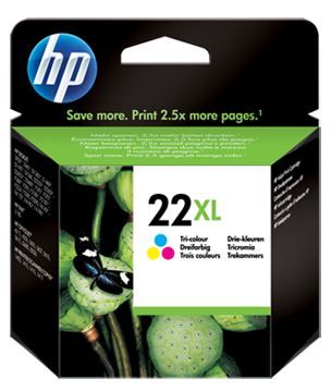 HP No. 22XL Tri-colour Inkjet Print Cartridge