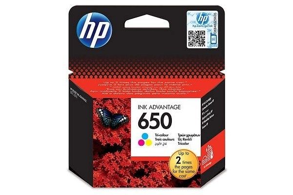HP 650 Tri-Colour Ink Cartridge