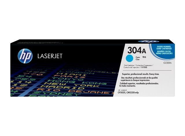 HP 304A Cyan LaserJet Toner Cartridge - CC531A