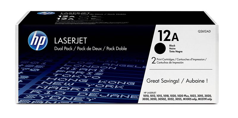 HP Q2612A #12AD / 12AD / 2612A / Q2612 / 12A Twin Pack