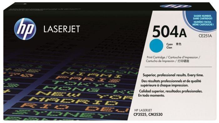 HP 504A Cyan LaserJet Toner Cartridge