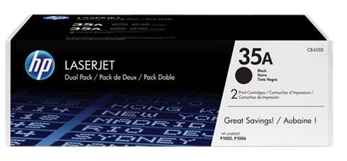 HP 35A 2-pack Black Original LaserJet Toner Cartridges
