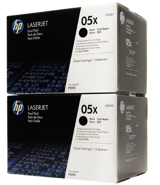 HP No. 05X Black Print Cartridge - Dual Pack