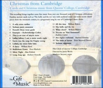 Choir Of Queens Coll - Christmas From Cambridge (CD)