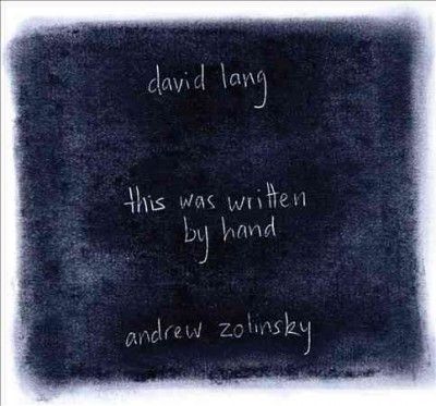 Andrew Zolinksy - Lang: This Was Written By Hand (CD)