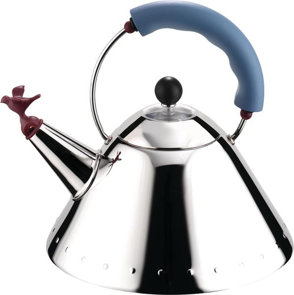 Alessi - Graves 2 Litre Kettle - Blue &amp; Red