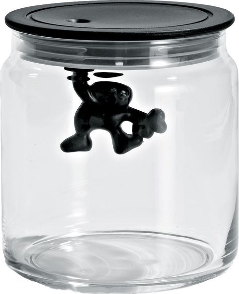 Alessi - 700ml Gianni Jars - Black