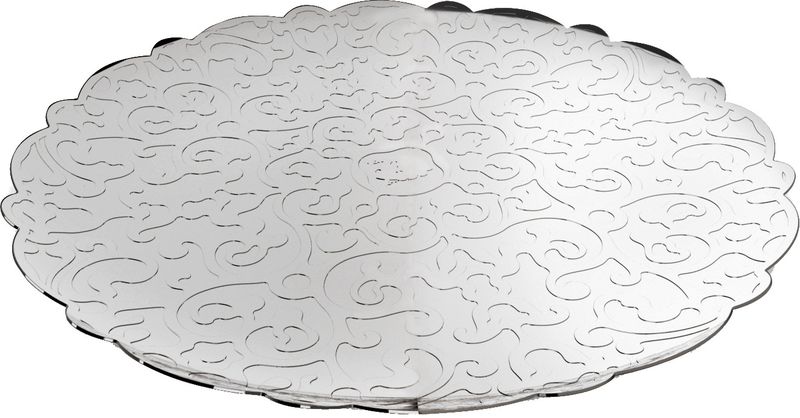 Alessi - Marcel Wanders Round Tray With Relief Decoration - Stainless Steel