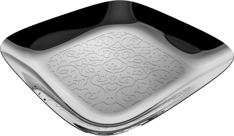 Alessi - Marcel Wanders Square Tray With Relief Decoration - Stainless Steel