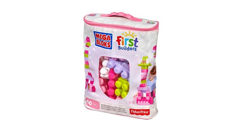 Mega Bloks - Big Building Bag -60 pieces - Pink