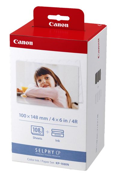 Canon Selphy KP-108IN Ink and Paper Set (108 Prints)